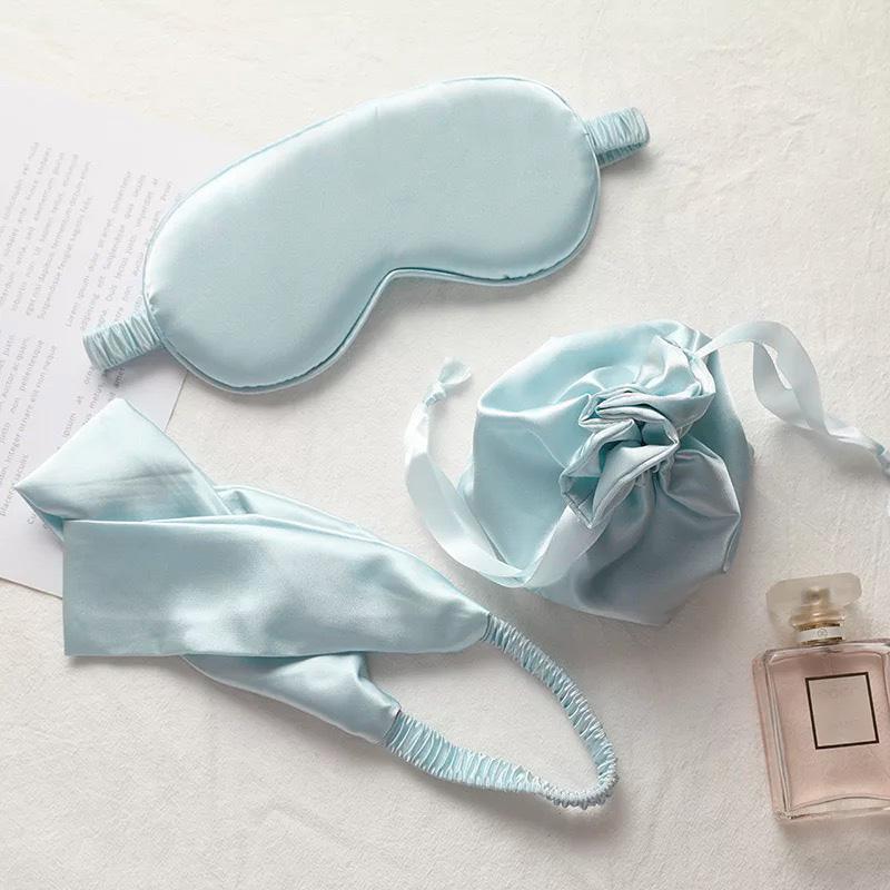 SWEET DREAMS Silky Sleep Mask + Headband Set Glow Girl MNL Baby Blue 
